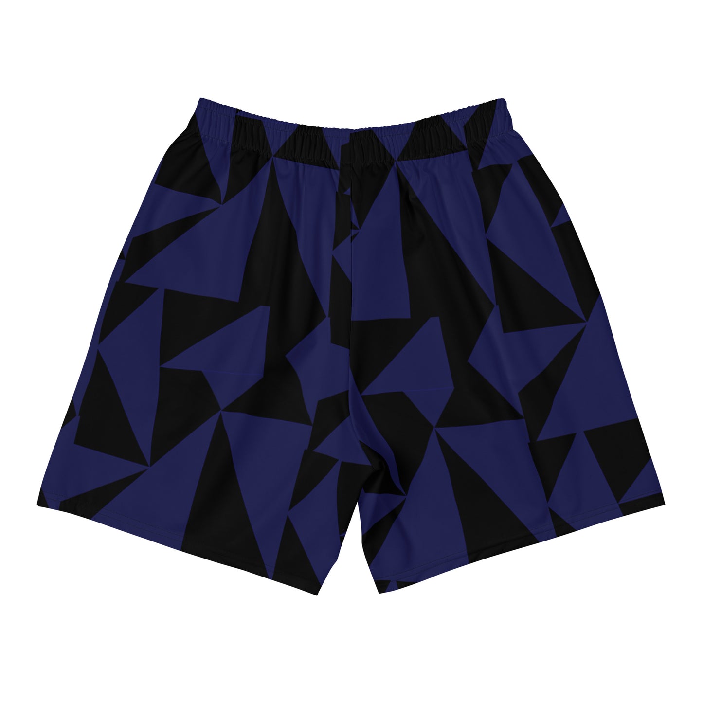 Geometric Blue and Black Men's Recycled Athletic Shorts