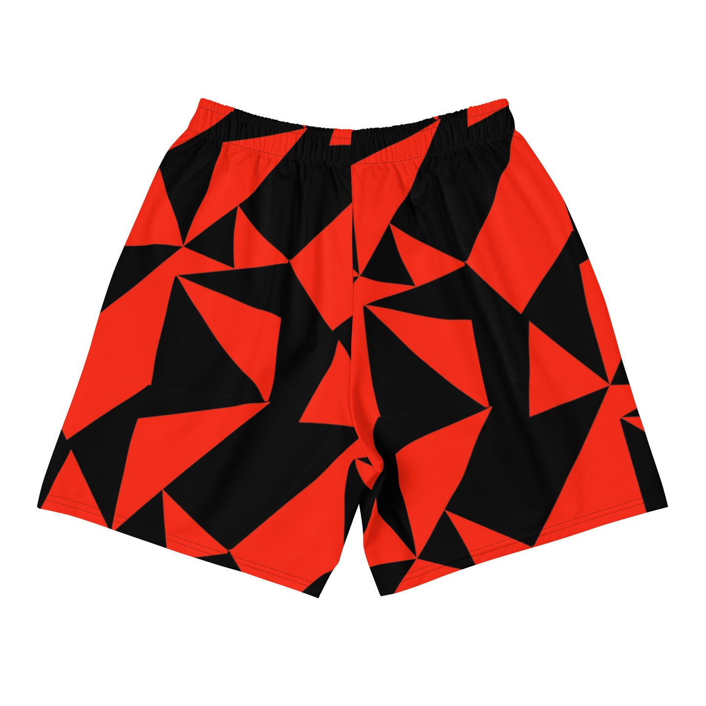 Geometric Red and Black Men's Recycled Athletic Shorts