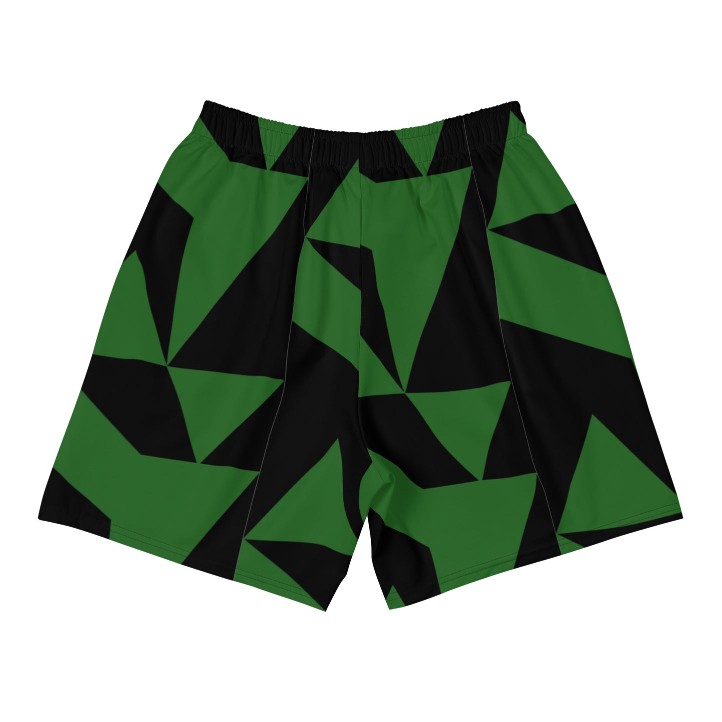 Geometric Green and Black Men's Recycled Athletic Shorts