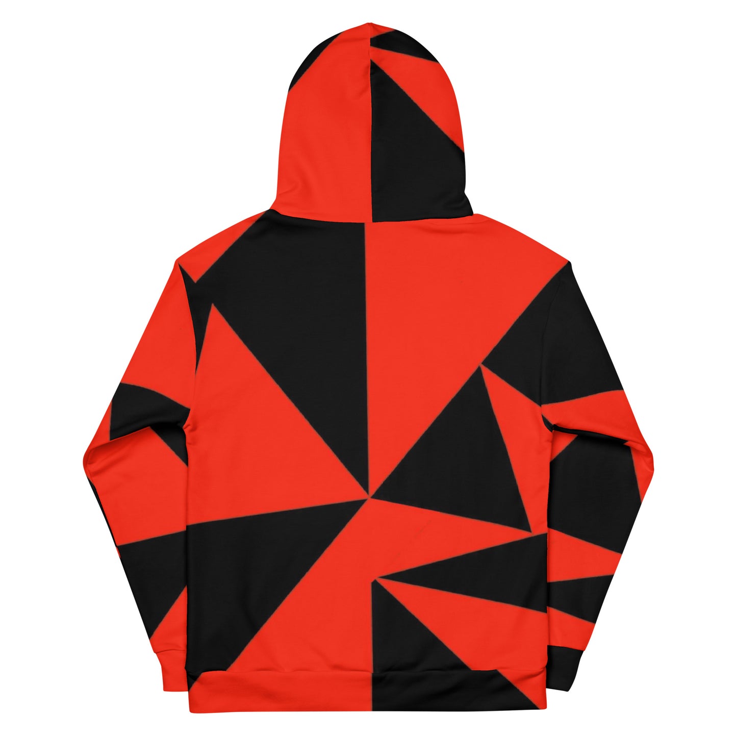 Geometric Black and Red Unisex Hoodie