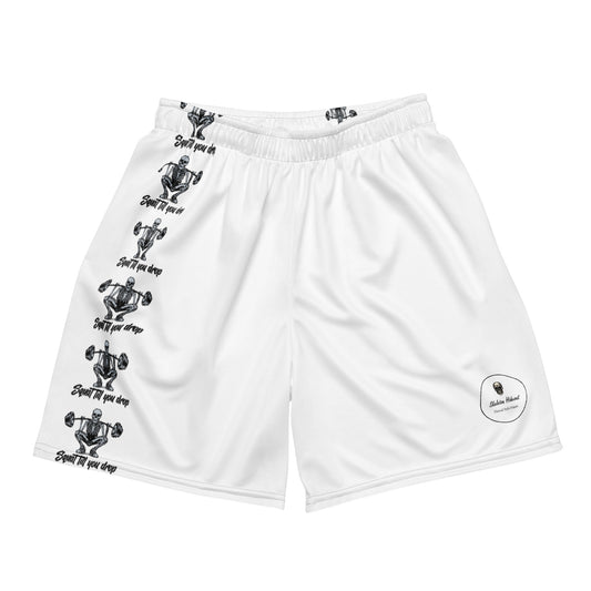 Squatting Skeleton Unisex mesh shorts