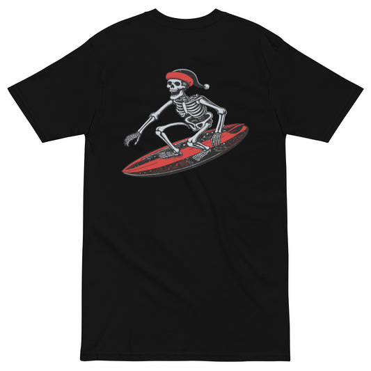 Surfing Skeleton Men’s premium heavyweight tee