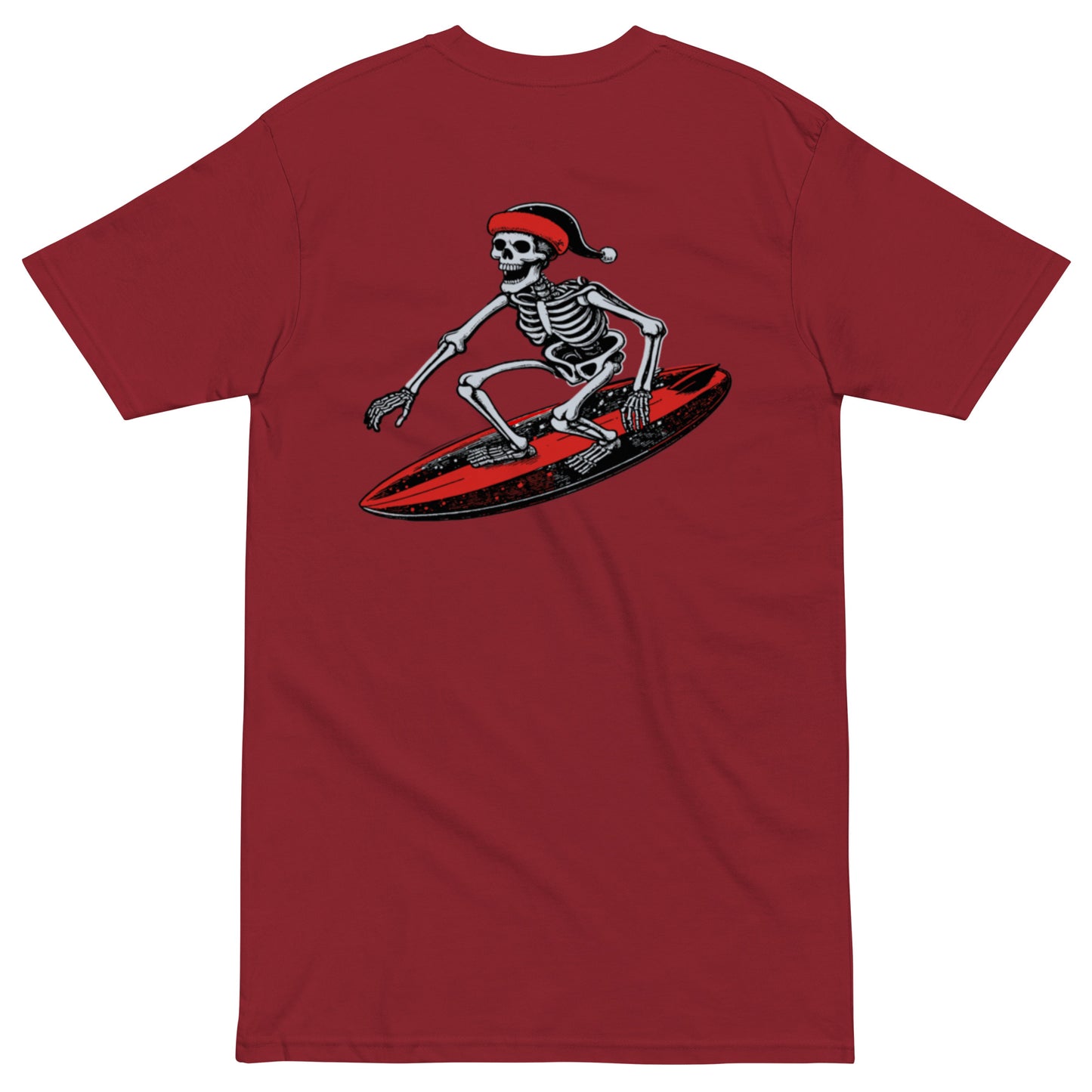 Surfing Skeleton Men’s premium heavyweight tee