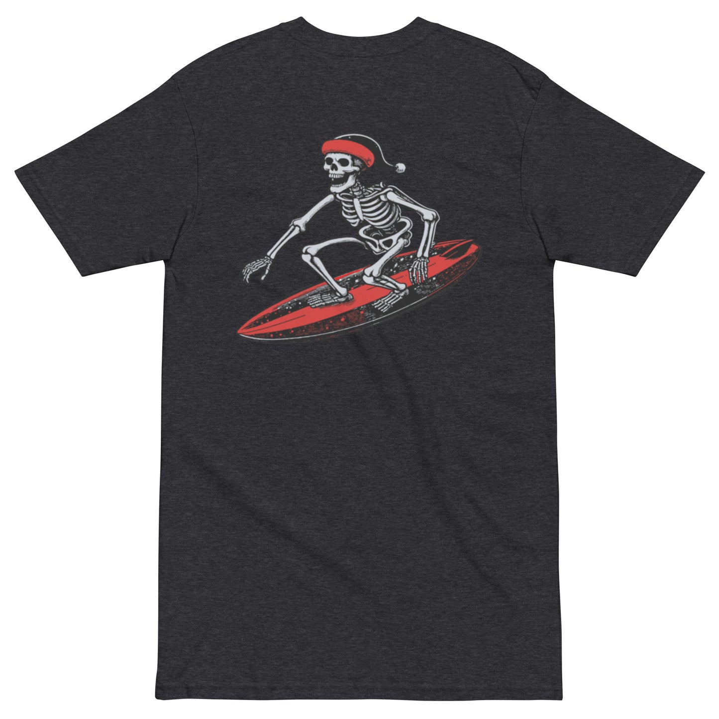 Surfing Skeleton Men’s premium heavyweight tee