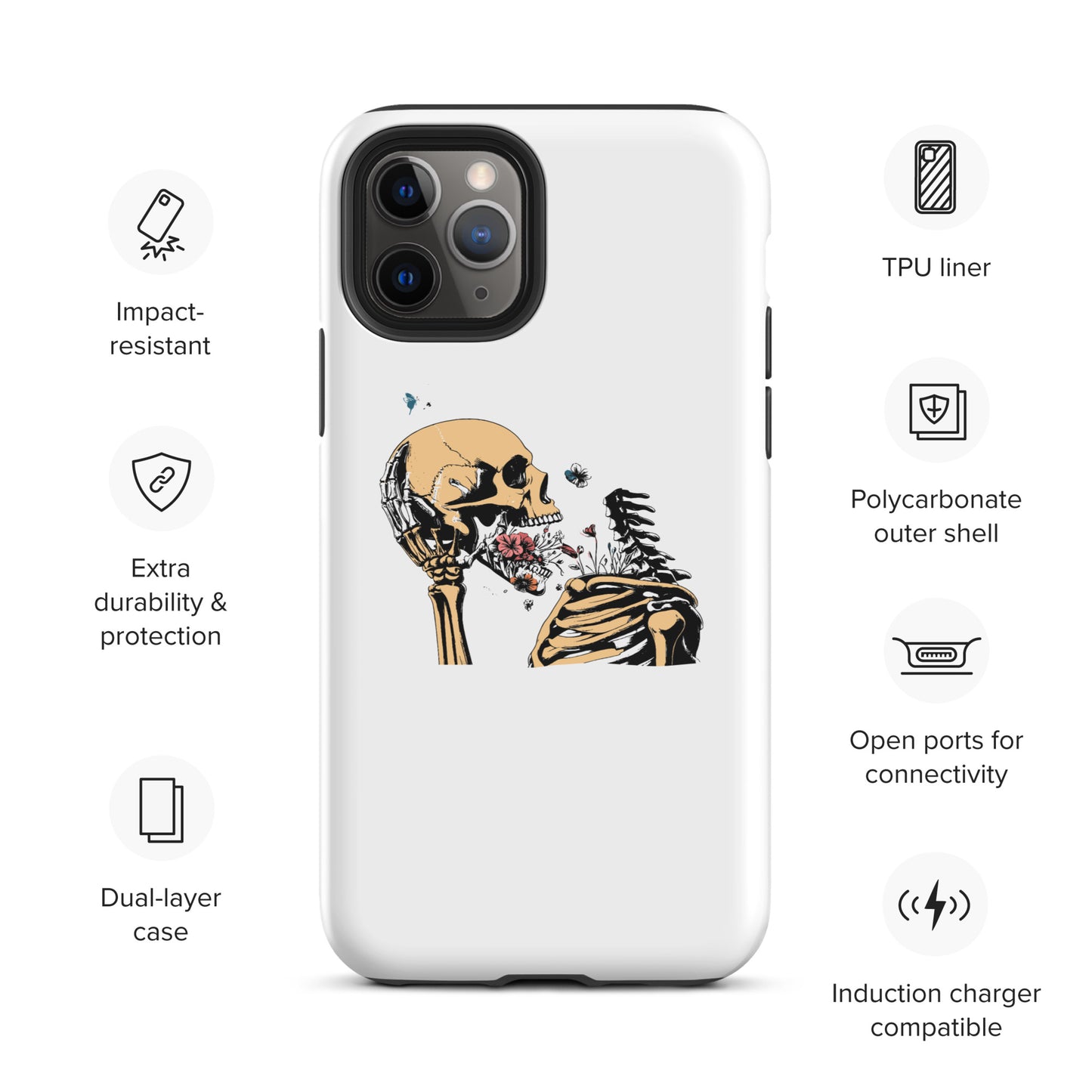 Flower Skeleton Tough Case for iPhone®