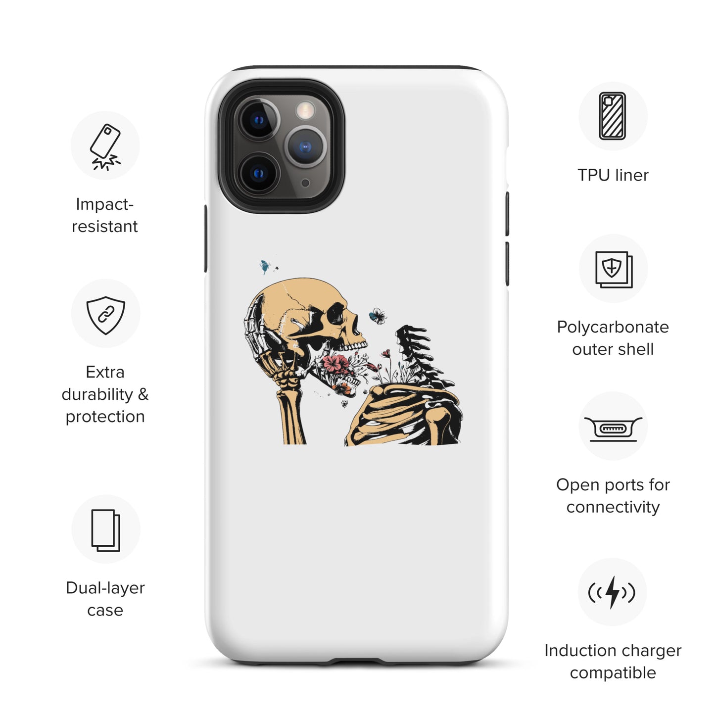 Flower Skeleton Tough Case for iPhone®