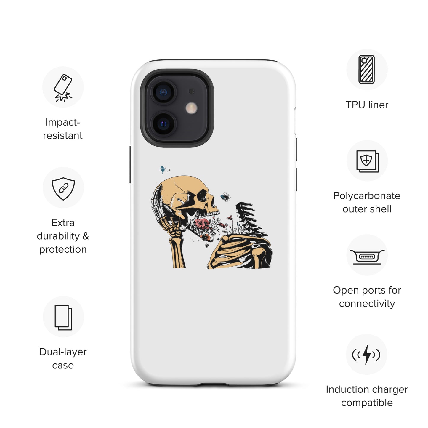 Flower Skeleton Tough Case for iPhone®