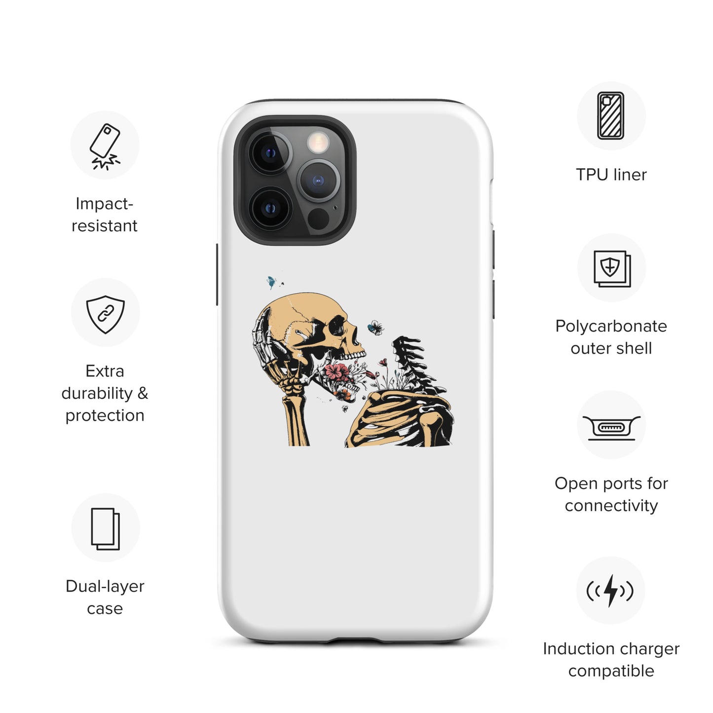 Flower Skeleton Tough Case for iPhone®