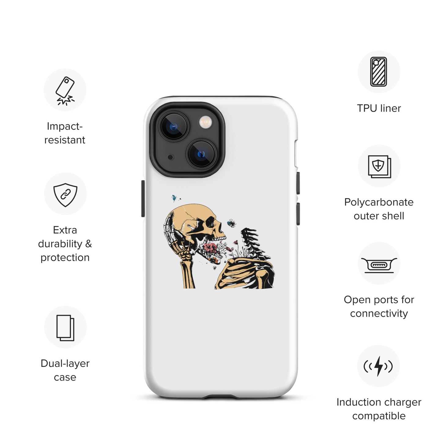 Flower Skeleton Tough Case for iPhone®