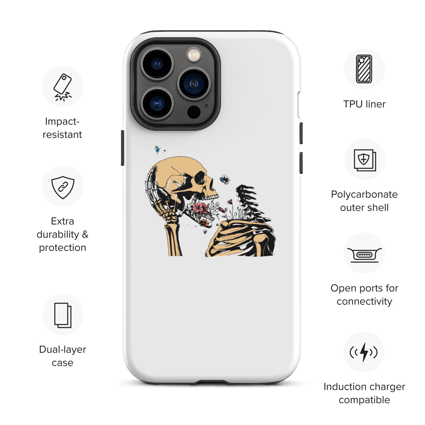 Flower Skeleton Tough Case for iPhone®