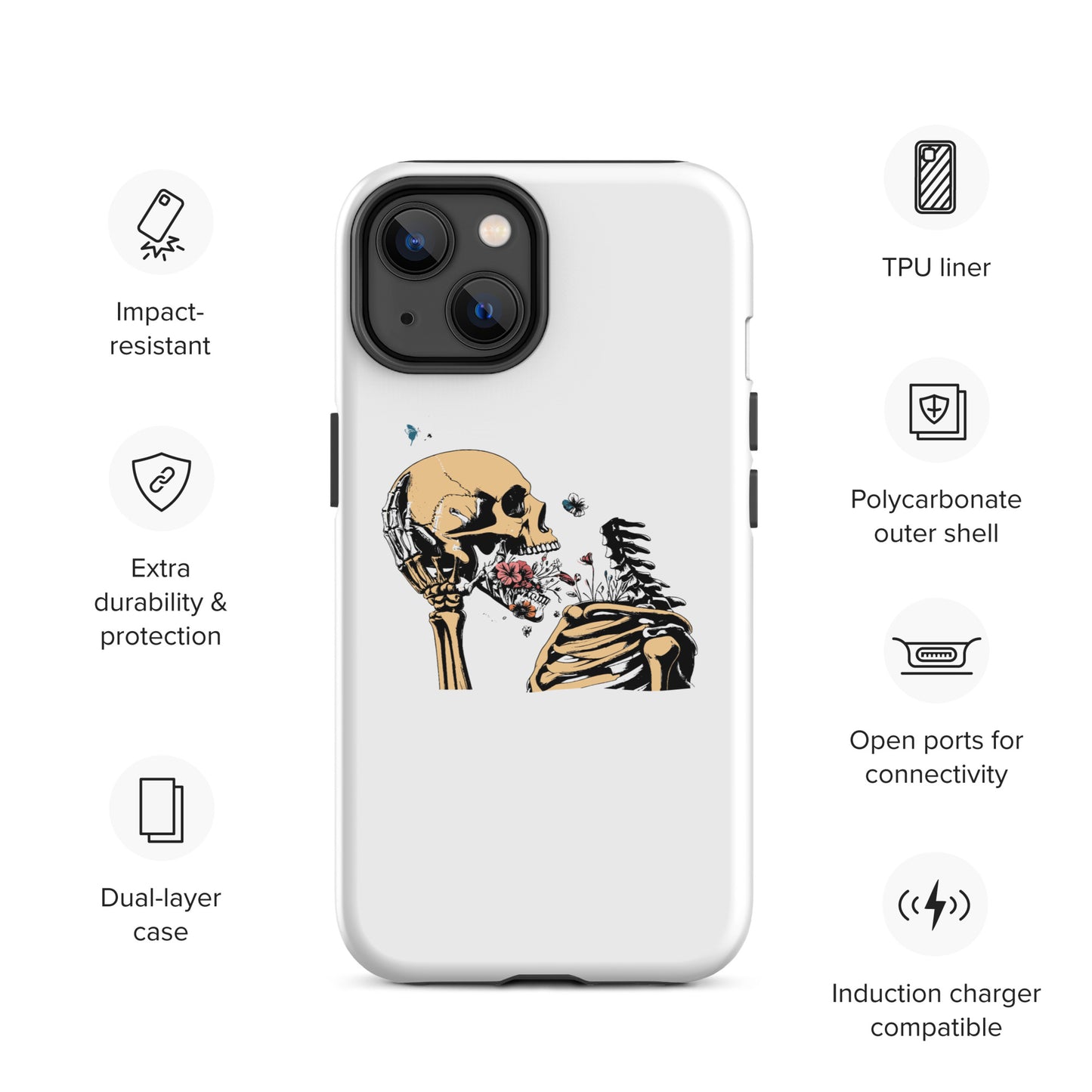 Flower Skeleton Tough Case for iPhone®