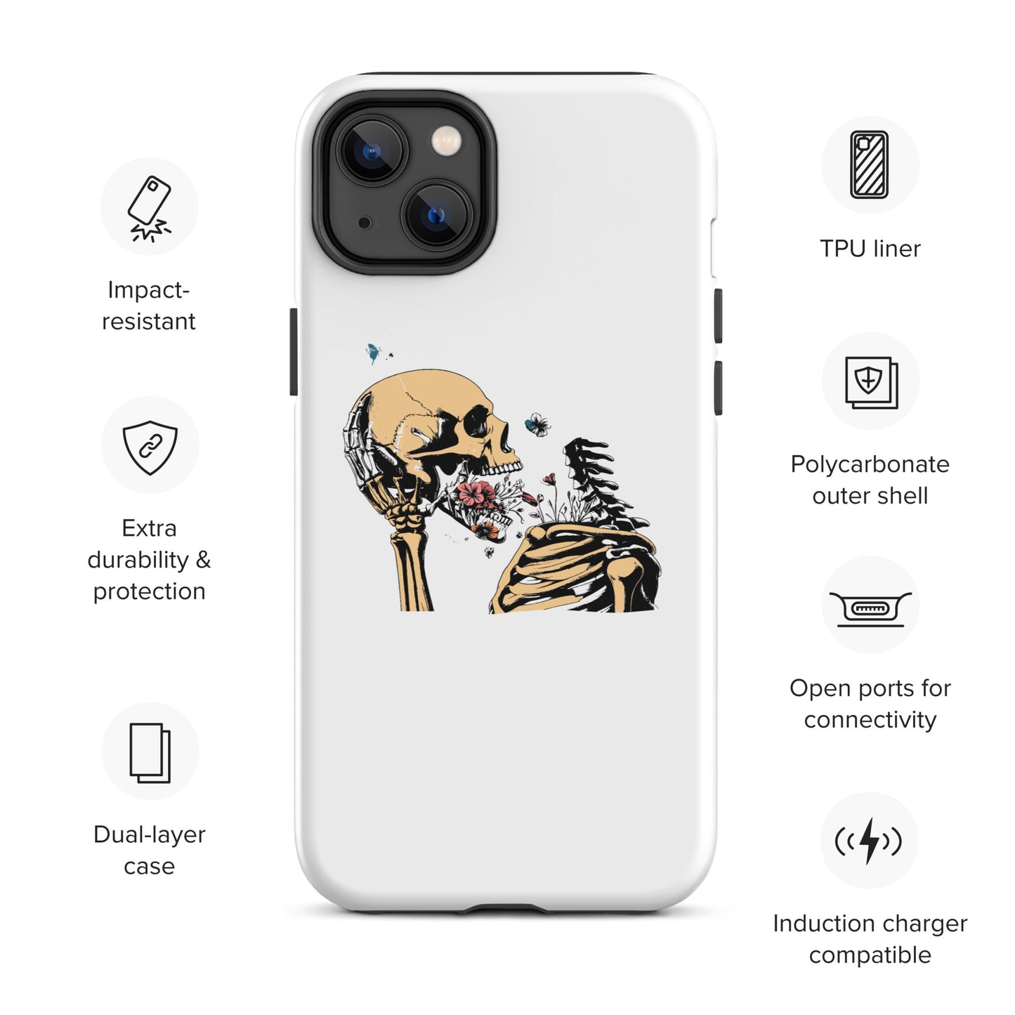 Flower Skeleton Tough Case for iPhone®