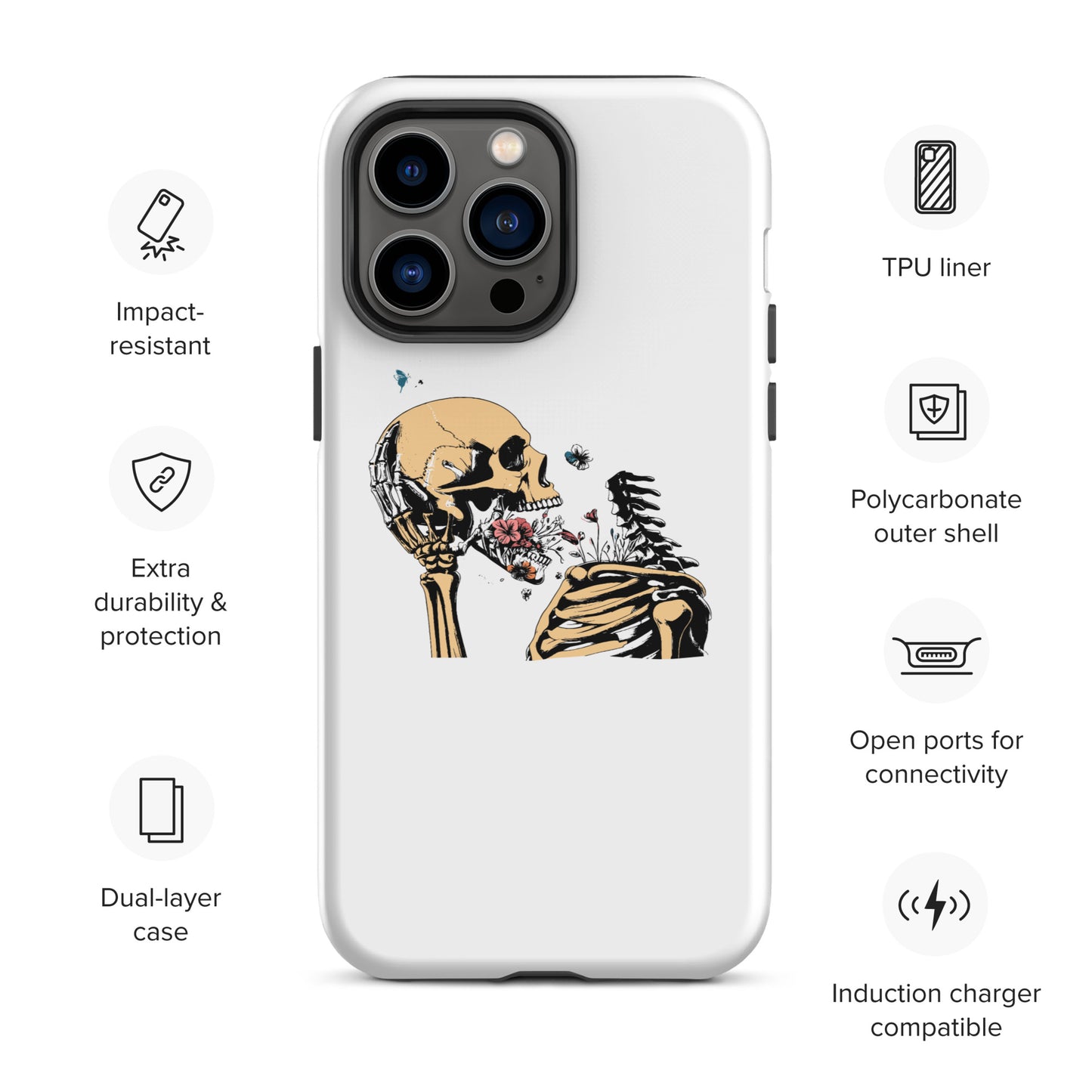 Flower Skeleton Tough Case for iPhone®