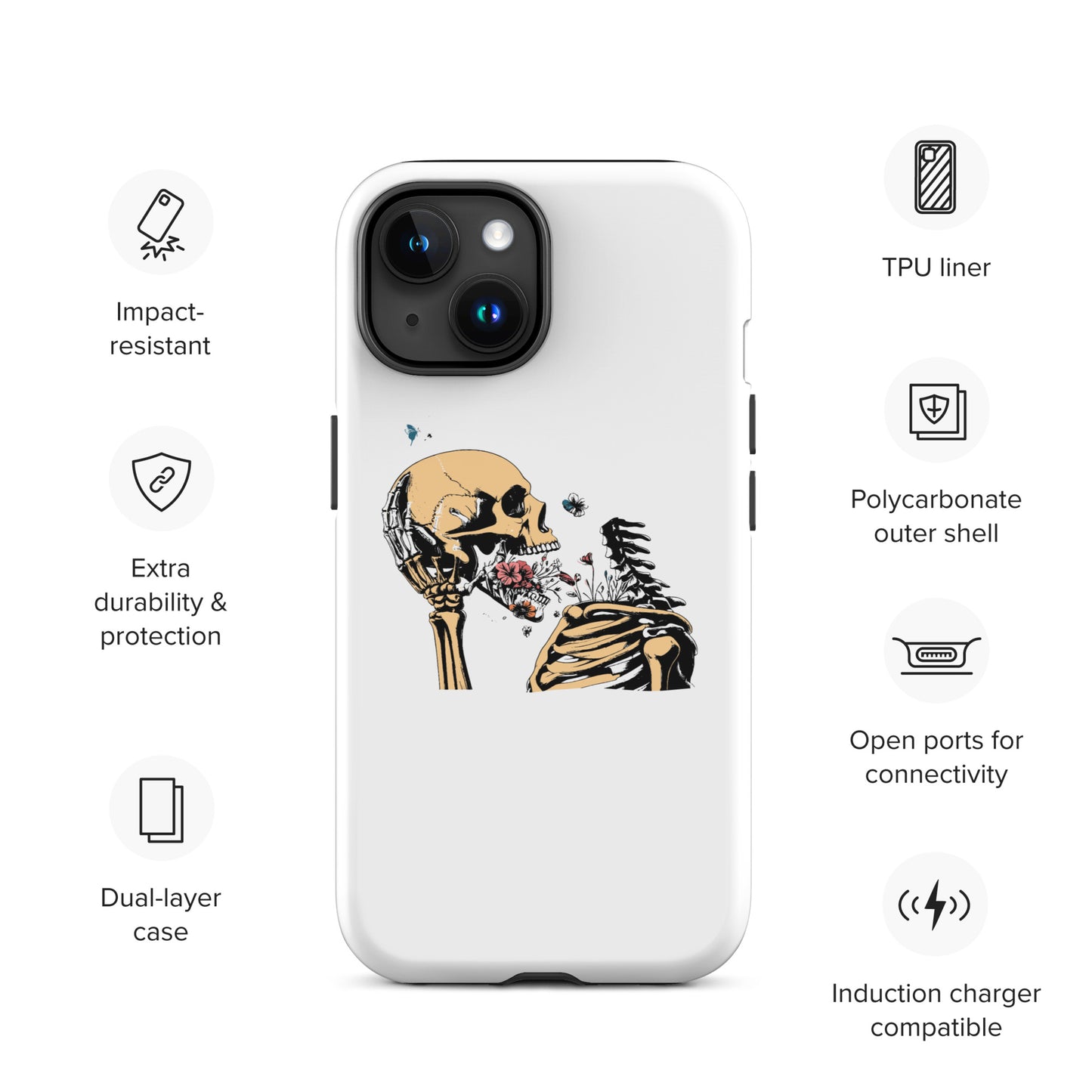 Flower Skeleton Tough Case for iPhone®