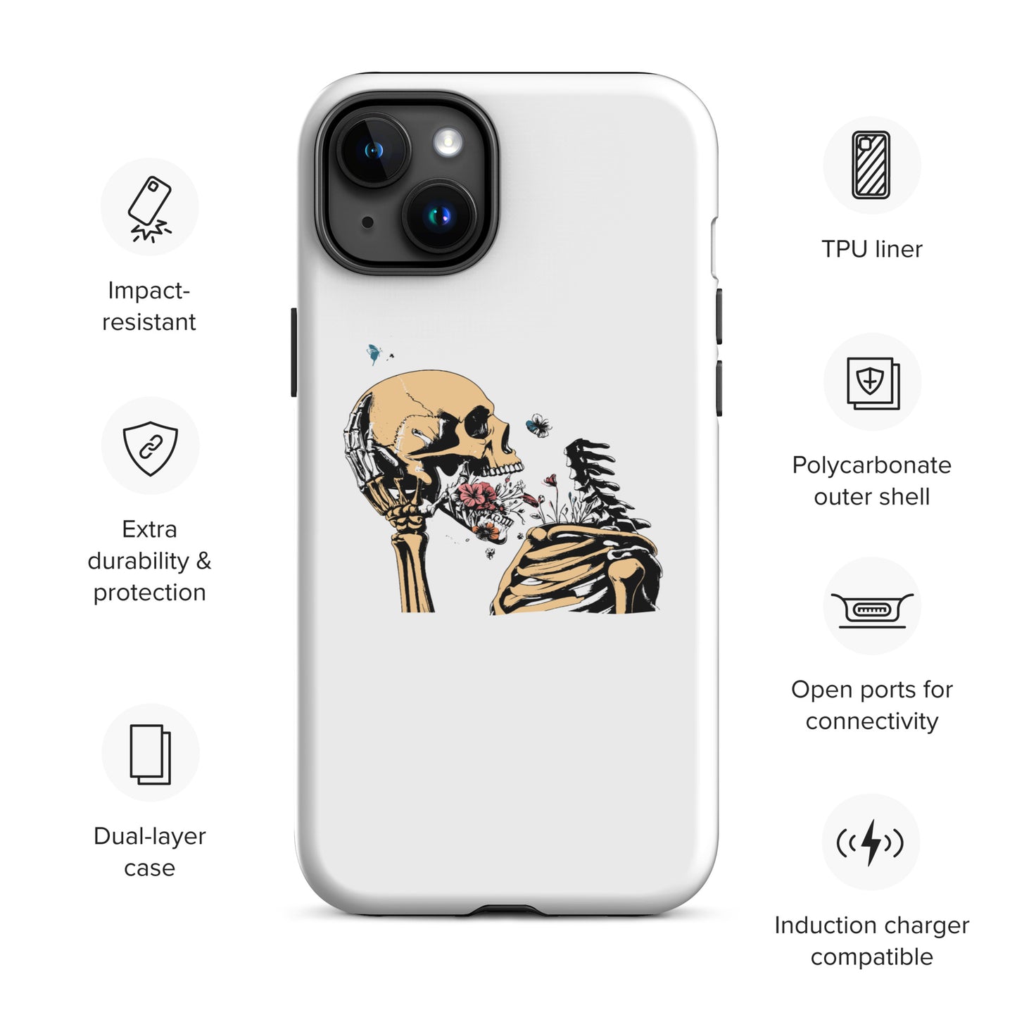 Flower Skeleton Tough Case for iPhone®