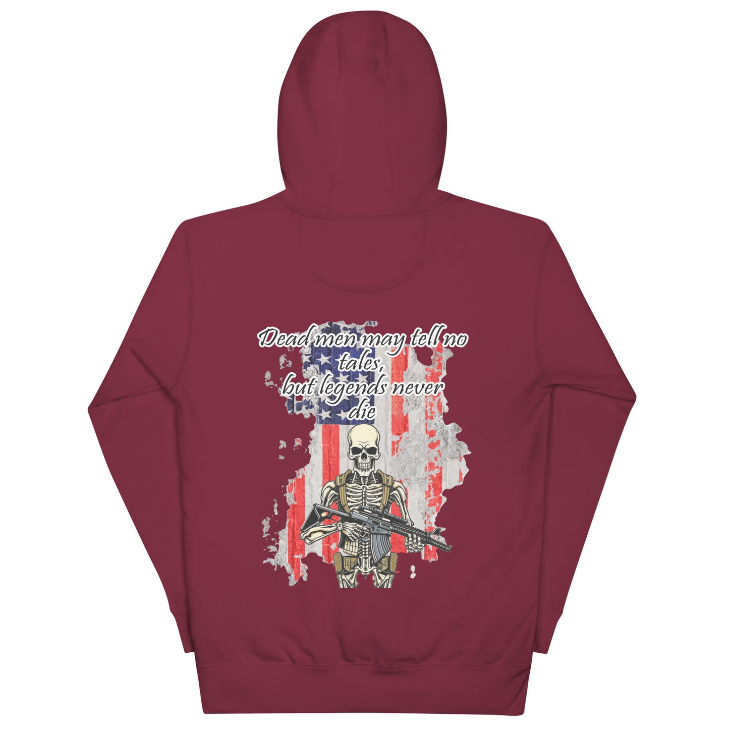 Legends Never Die Skeleton Military Hoodie