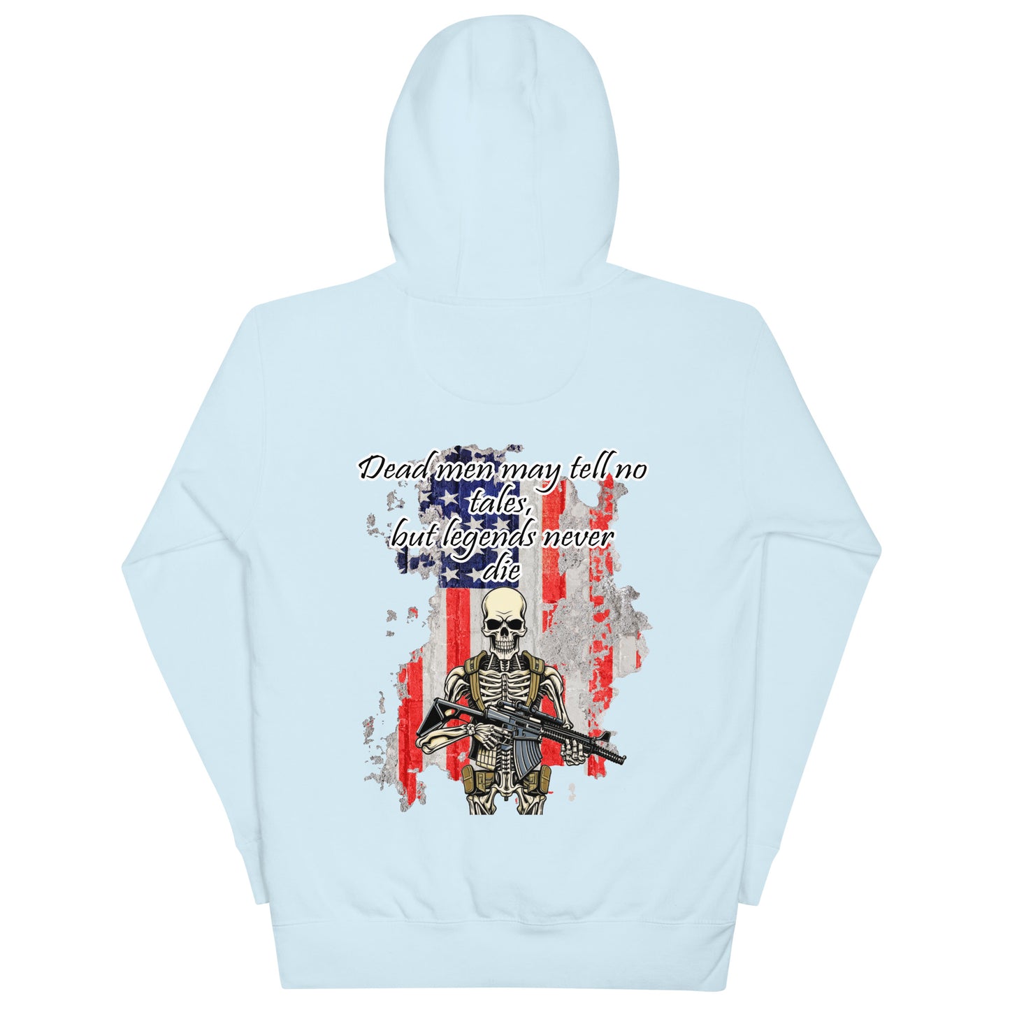 Legends Never Die Skeleton Military Hoodie