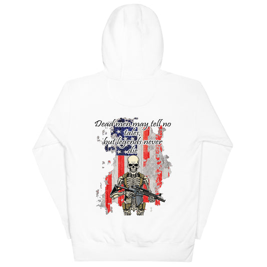 Legends Never Die Skeleton Military Hoodie