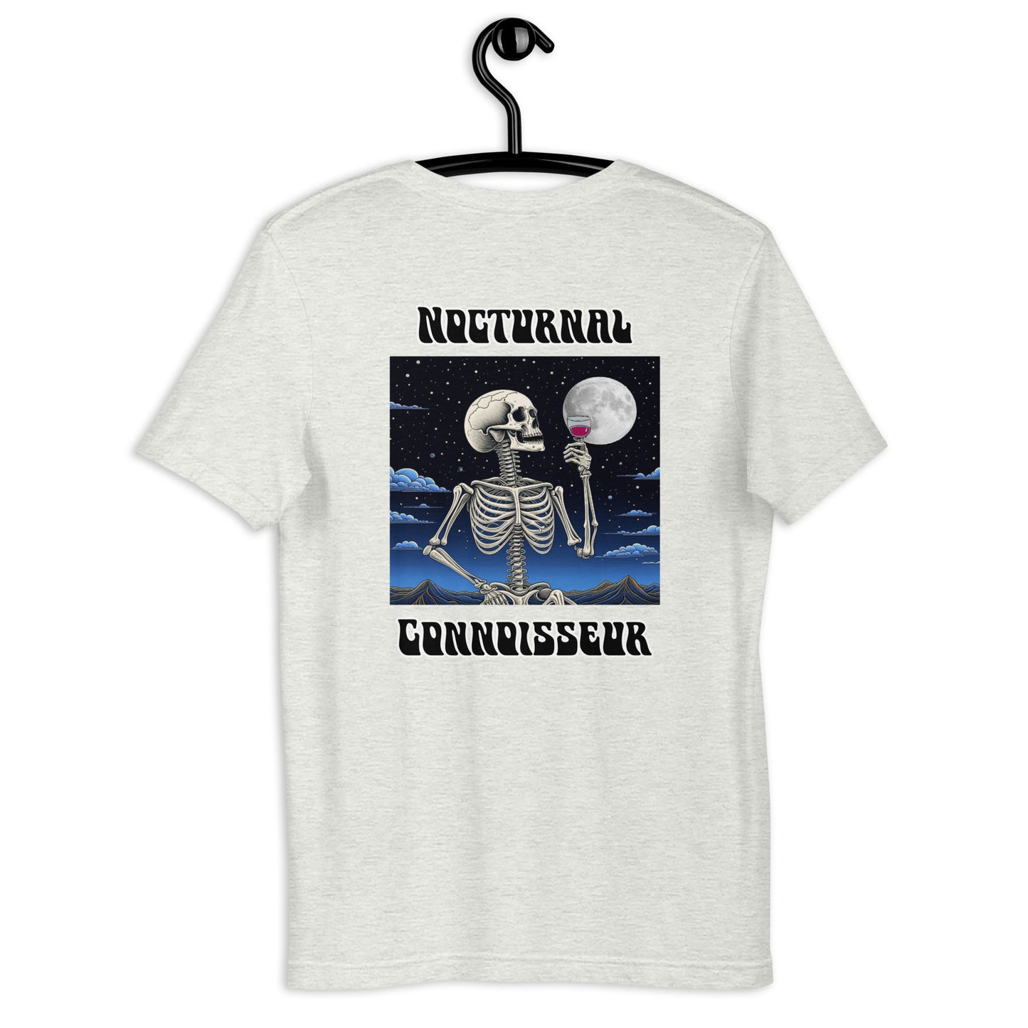 Nocturnal Skeleton Wine Unisex t-shirt